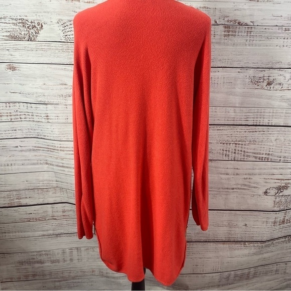 MICHAEL KORS LONG SLEEVE SCOOP NECK ZIPPER SIDES TUNIC BLOUSE TOP - Picture 6 of 12